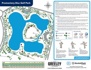 Map of the disc golf course at Promontory Park