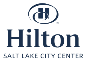 Hilton Logo with the words Hilton Salt Lake City Center underneath