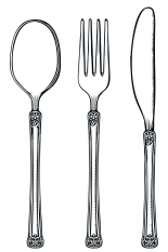 restaurant cutlery B illustration