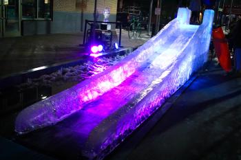 Ice Slide at HBG's Ice & Fire Festival