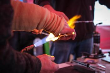 Glass Blowing at Ice & Fire Festival