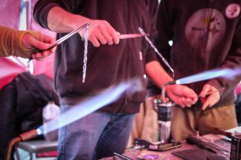 Glass Blowing at HBG's Ice & Fire Festival
