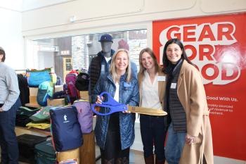 Cotopaxi Ribbon Cutting - Andrea, Alex, Stephanie
