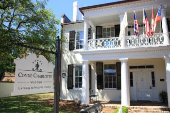 The exterior of the Conde-Charlotte House Museum