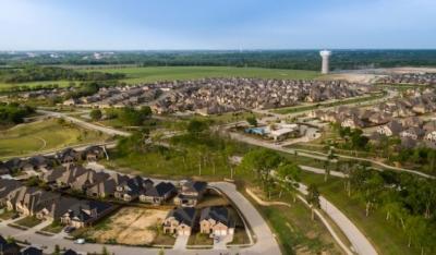 Neighborhood aerial shot