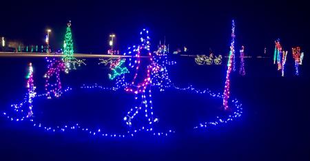 Holiday lights at Hummel Park in Plainfield