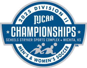 The NJCAA DII men's and women's soccer championships logo