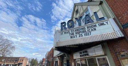 The marquee outside the Royal Theater
