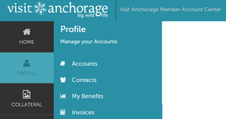 Member Account Center - Profile Submenu
