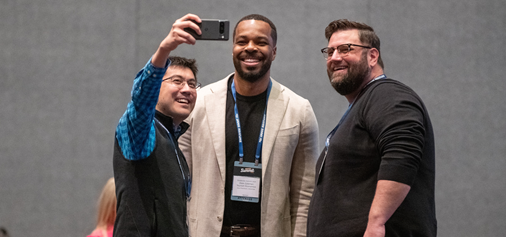 men taking selfie