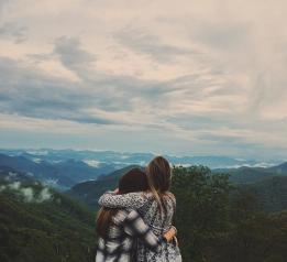 women on mountaintop