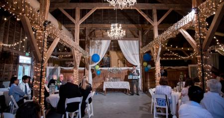 Banquet at the Avon Wedding & Event Barn (Photo courtesy of Sarah Crail Photography)
