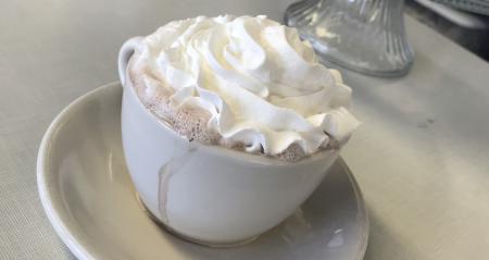 Delicious hot cocoa at the Oasis Diner