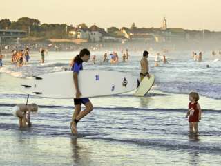 Toddlers & Surfer in South County