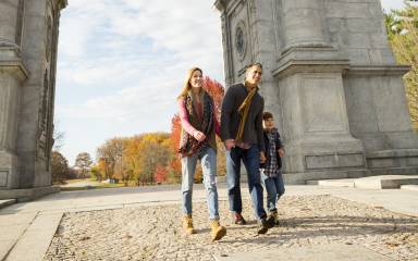Family at Valley Forge Arch