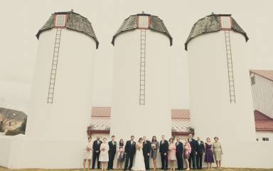 Bridal Party at Normandy Farm Silos