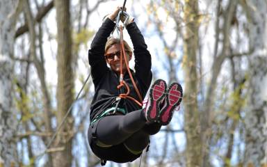 Ziplining at Elmwood Park Zoo