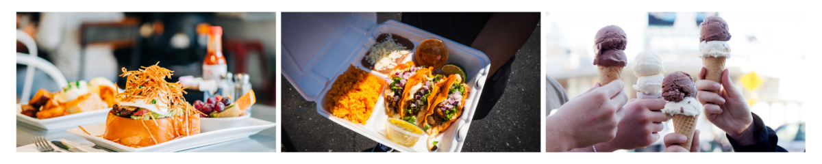 Photo collage for foodie itinerary