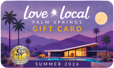 Palm Springs Yiffee gift card graphic for summer 2026