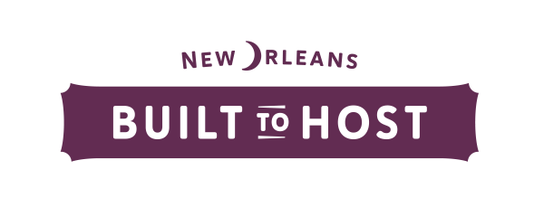 Built to Host New Orleans Cobrand Logo Horizontal - Mulberry