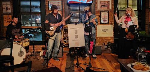 Band performing at The Celt