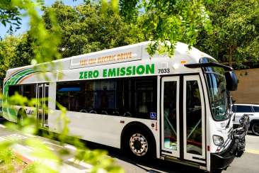 AC transit zero emissions bus greenery