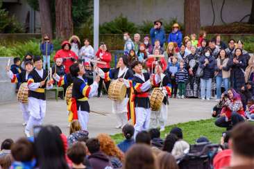 Performers at the Lunar New Year event at OMCA