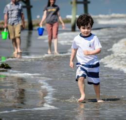 Family on the Beach in Jefferson Parish