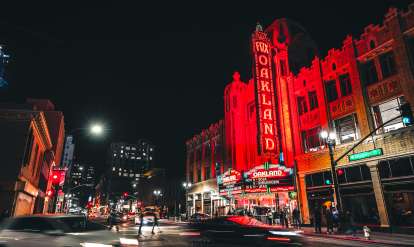 Fox Theater at night