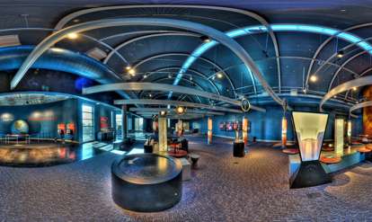 Interior view of The Learning Launchpad at Chatbot Space & Science Center in Oakland, CA