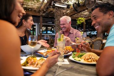 Couples Dining at Farlow's on the Water