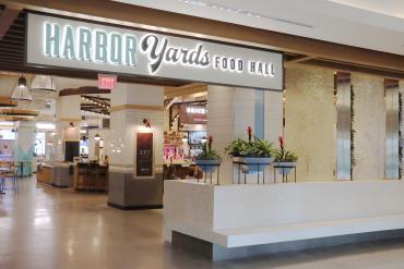Entrance to Harbor Yards Food Hall at Sunseeker Resort Charlotte Harbor