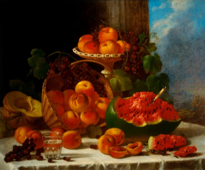 John Francis, Still Life with Fruits, 1865, oil on canvas