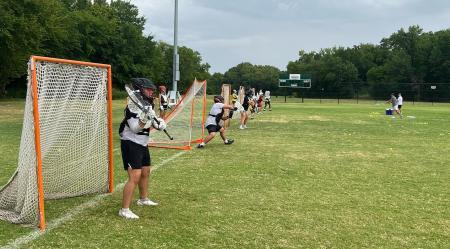 McKinney Lacrosse players at Bonnie Wenk fields