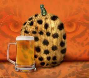 Taps and Tails at the Denver Zoo Design - beer with leopard background