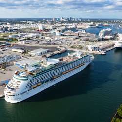 Port Everglades' record-breaking day included eight cruise ships and one ferry on December 1, 2019