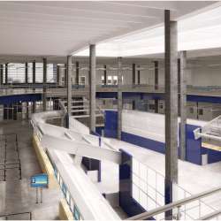 Cruise Terminal 18 interior rendering from entrance