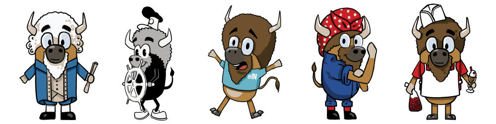 Billie the Bison in Costumes