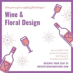 wine and floral design