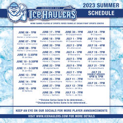2023 Ice Haulers schedule