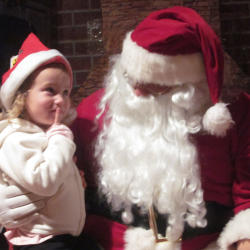 child with Santa