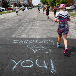 Ironman runner Sandusky love