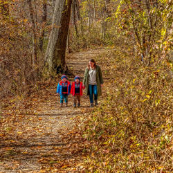 Old Woman Creek fall family hiking