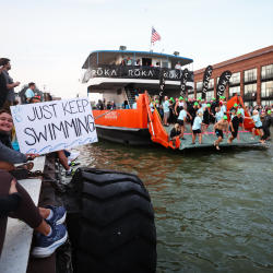Ironman ferry swim start