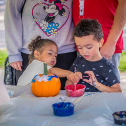 Osborn Fall Fest kids pumpkin painting