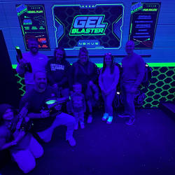 S&IO team at Ghostly Manor gel blaster