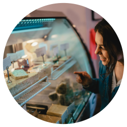 Two Girls and a Cheese Shop circle