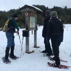 Snowshoers Gather at the Bay View Trailhead