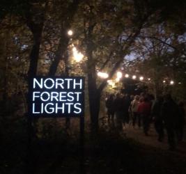 North Forest Lights sign
