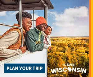 360 Degrees of Autumn Travel Wisconsin banner ad.